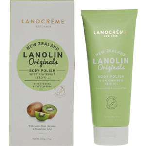 Lanocreme Lanolin Originals - Body Polish Kiwi fruit seed oil exfoliating- 7 oz.